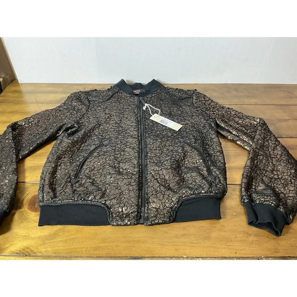 Diesel Womens Metallic Bronze Wendy Jacket Size Small - Picture 7 of 16